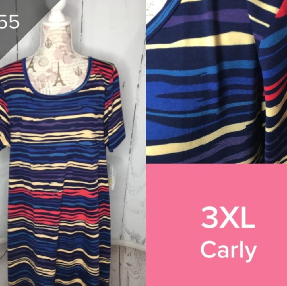 New NWT Pretty Lularoe 3X Carly Dress